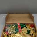 50pcs Red Green Gold Christmas Ball Ornaments Set, Shatterproof Christmas Tree Decorations Balls, Bolas De Navidad, Christmas Baubles, Tree Topper, Christmas Decorations Indoor for Home Party Gift