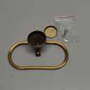 Flybath Oval Towel Ring Antique Brass Exquisite Pattern Carving Hanger Hand Towel Holder for Bathroom Kitchen Accessories Wall Mounted, Brushed Bronze