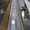 32X80in Accordion Door with Clear Panels, PVC Sliding Folding Doors with LockDivider Door with Hardware, White Multifold Interior Doors