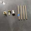  Modern Rounded Cap Single Indoor Curtain Rod and Finial Set, Easy Install Wall Mount, Matte Gold