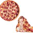 Pizza Blanket Baby Stuff Gifts for Baby Shower, Swaddle Blankets for Boys Girls, Funny Food Blanket for Birthday Gifts, Soft Flannel Blanket for Newborn 36 inch (Red)