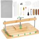 JFNoraiva Book Binding Kits, Bamboo Wood Book Press Suitable for Thin Books, 11 * 7.9 in Bookbinding Press for DIY Bookbinding, Books Repair, Handmade Crafts