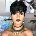 Short Curly Pixie Cut Wig Human Hair for Black Women Short Human Hair Pixie Cut Glueless Wigs Natural Curl Hair Black Pixie Wigs for Daily Use