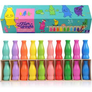 Foleto Bottle Flip Challenge Game, Color Match Interactive Sorting Toy with 20 ABS Bottles, Dual-Mode Brain Training Game Portable Party Family Group Challenge