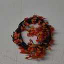 Fall Wreath Fall Wreaths for Front Door Orange forsythia Wreath with Berries and Autumn Leaves for Indoor Outside Door Harvest Festival Thanksgiving Day Celebration Decoration