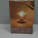 Battery Operated Lamp, Cordless Table Lamp with Timer, Desk Bedside Lamps with LED Warm Light, Glass Small Table Lamp for Bedroom, Bathroom, Living Room, Home Decor - Amber