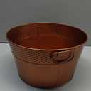 Indestructible Metal Dog Toy Bin: Pet Toy Box Storage Basket for Living Room Area, Beautiful Design and Perfect Size 15-Quart (1 Pack, Round)