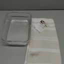 Glass Dish With Lid / Towel Kitchen Set 2 Pack