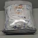 Botanical Quilt Set 3 Pieces Full/Queen Size, Blue Flower Branch on White Reversible Bedspread Coverlet Set, Soft Microfiber Lightweight Bed Cover for All Season (90" x 90", 1 Quilt+ 2 Pillow Shams)