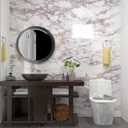 AbaBoorty 400" x15.8" White Marble Contact Paper Glossy Marble Wallpaper Peel and Stick Countertops for Kitchen Counter top Bathroom Stick Paper Granite Self Adhesive Waterproof Wallpaper