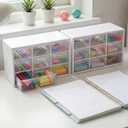 SiliFine 2 Pcs Small Teacher Toolbox Organizer for Classroom Organization for Teachers Desk Organizer with Drawers Clear Teacher Storage Box for Back to School Classroom Teachers Supplies Storage