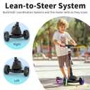 BELEEV Kids Scooter with LED Light-Up Wheels & Deck, 3 Wheel Folding Scooter for Toddlers Girls Boys Ages 3-12, Adjustable Handlebar, Lean to Steer, Extra Wide Wheel, Kick Scooter for Children (Black)