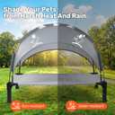 Heeyoo Elevated Dog Bed with Removable Canopy, Portable Dog Cot with Sun Protection Shade Tent, Raised Pet Cooling Cot Bed for Dogs, 42in
