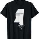 Mississippi Roots State Map Gift T-Shirt XL