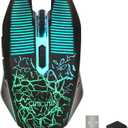 CHONCHOW Wireless Gaming Mouse Rechargeable LED Backlit 2.4G USB Receiver 3600 DPI Cordless Portable High Performance Compatible with PC Laptop MacBook iMac PS4 PS5 Switch Xbox one x(Black) (WG43)