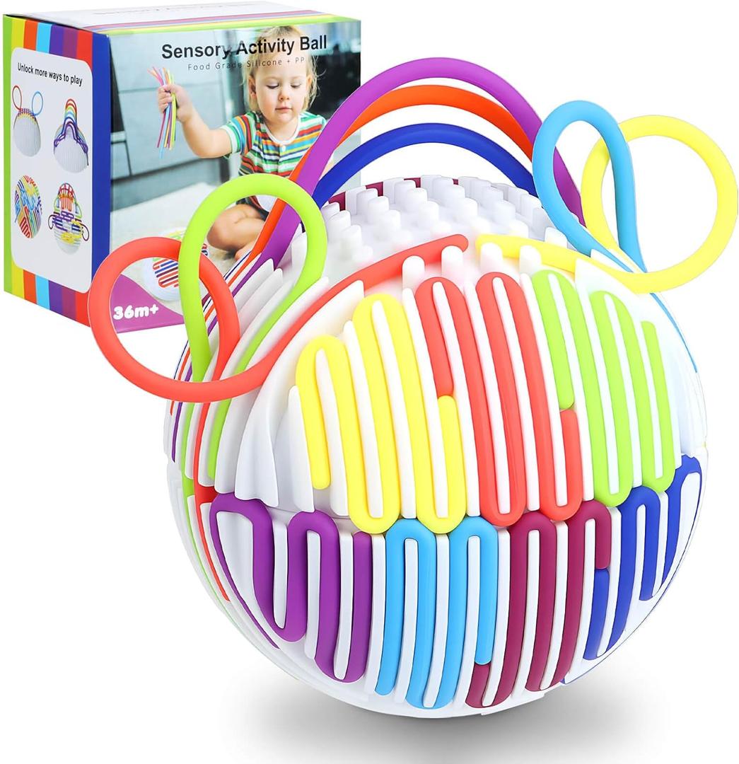 Sensory Ball Toy for Toddlers Ages 3-5: Sensory Activity Board Fidget Toys for Kids Adults for Autism ADHD Calming Focus Stress Relief Educational Gift for Kids Ages 3 4 5