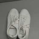 SERNIAL Women's White Tennis Shoes PU Leather Sneakers Casual Walking Shoes for Women, Size 9