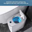 JOYBOS Bathroom Trash Can with Lid Automatic Garbage Can, 3 Gallon Slim Electric Waterproof Narrow Small Garbage Bin,Plastic Trash Bin, 14 L Motion Sensor Rubbish Can for Bedroom Office Toilet