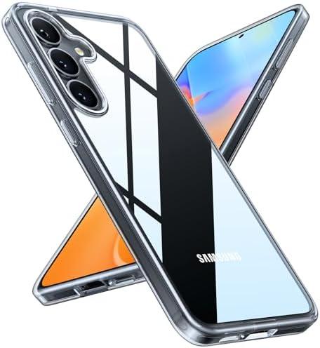 TORRAS Guardian Shockproof for Samsung Galaxy S25 Case, [12FT Military Grade Drop] Thin & Soft Touch for Samsung S25 Case, Translucent Matte Protective Slim Case for Samsung S25, Diamond Clear