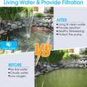 POPOSOAP Pond Filter with Pump Fountain Kits, 660GPH Pond Filter with 40W Pond Pump & Fountain Kit, Koi Pond Filters for Outdoor Ponds Clean, Clear, and Add Water Features(Corded Electric)