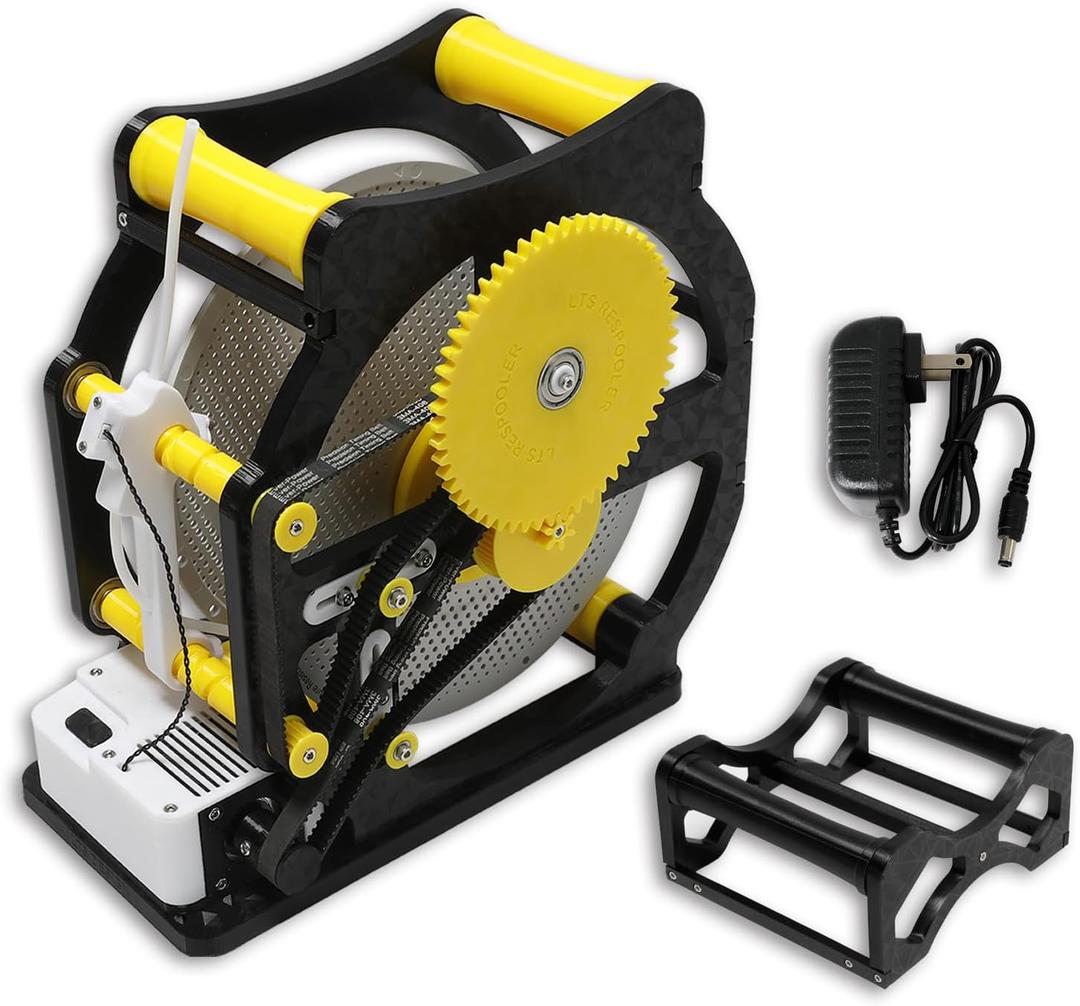 3D Industrial Filament Respooler Machine, Electric 3D Printer Winder Machine for 20cm Spools, Wrap Neatly Without TanglingUniversal Wire/Welding Filament Spooler Winder