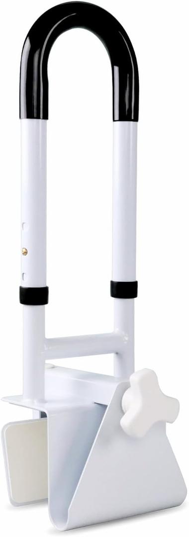 Icedeer Adjustable Bathtub Grab Bars for Seniors, Tub Handle Grab Bar for Elderly Bath Support, Bathtub Safety Rail, Height and Width Adjustable