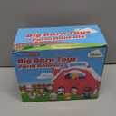 Toys for 1 2 3 Years Old Boys and Girls, Big Barn Playset with Farm Animal, Preschool Montessori Toy, Farm Playset with Big Red Barn & Farmer, Christmas & Birthday Gift Toy for Kids