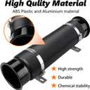 BARTOO 3" Turbine Intake Pipe, Cold Air Intake Pipe 76MM Adjustable Flexible Hose Tube Car Cold Air Turbo Intake Inlet Pipe Universal Cold Air Intake Filter, Black