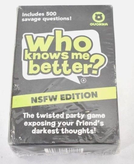 QUOKKA Who Knows Me Better? - NSFW EDITION | Bold & Spicy Party Card Game for Adults Only | 500+ Daring Questions to Expose Your Friends’ Deepest Desires (2 Pack)