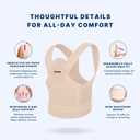 Fit Geno Back Brace Posture Corrector for Women and Men, Shoulder Straightener, Adjustable Full Back Support, Upper and Lower Back Pain Relief - Scoliosis, Hunchback, Thoracic, Spine Corrector (Large)