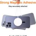 COJOC Magnetic Ring Sticker for MagSafe, Universal Conversion Kit Compatible with MagSafe Ring, for iPhone 16/15/14/13 Pro Max Mini, Galaxy S24/S23, Magnetic Wireless Charging Accessories, Black
