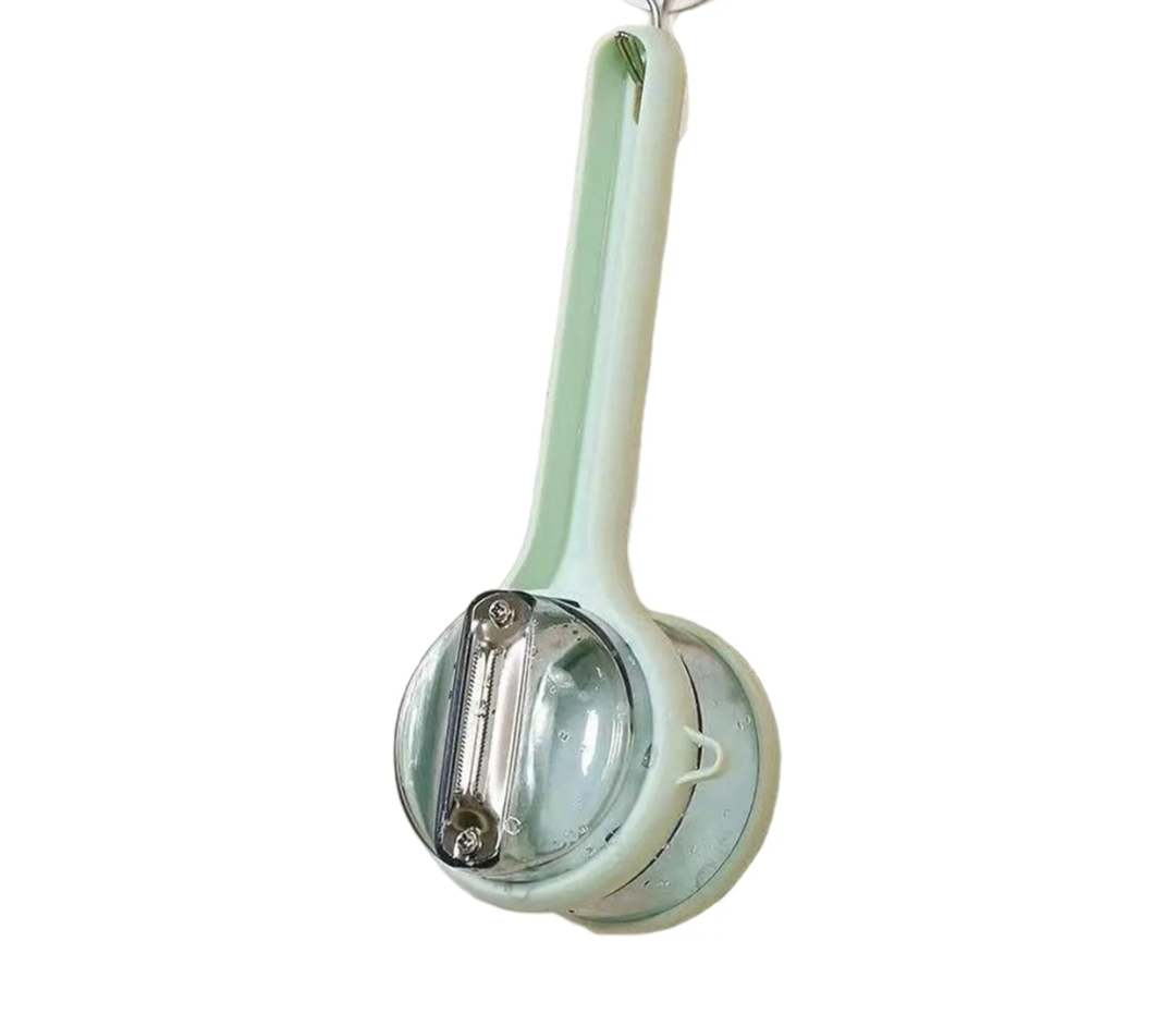 2 x Peeler with Storage Box, Multifunctional Kitchen Fruit Peeler Blade-Style Peeling Tool with Container for Home Use (GREEN)