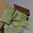 Woanger 100 Pcs Burlap Gift Bags with 100 Pcs Kraft Paper Gift Tags with Drawstring Favor Bulk Burlap Sack Bags for DIY Wedding Party Craft(3 x 4 Inch,Sage Green)