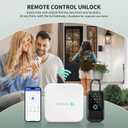 Moquin Smart Key Lock Box, TTLock APP Control, Fingerprint, Manual Keys, Access Card, EKey and Passcode Unlock, Electronic Bluetooth Wireless Lock Box for Airbnb Realtor House Office