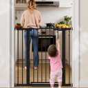 InnoTruth 27-36.6 in Wide x 35.5 in High Extra Tall Baby Gate, Black