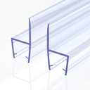 MATDDY 1/2" Glass Shower Door Side Seal Strip 2 Pack x 39 Inch H Type Sweep
