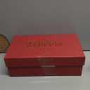 Zzheels Double Bowknots Crystal Sandals Clear Slingback Heels Square Toe Shoes for Party Wedding Dating Gold US8.5