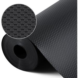 Black Shelf Liners for Kitchen Cabinets Non Adhesive Drawer Liner for Bathroom Waterproof Refrigerator Liners for Shelves Fridge Plastic Mats Cabinet Cupboard Liner 23.6 x 157.4 Inches