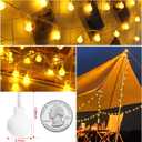 Battery Operated LED Globe String Lights, 2-Pack Total 52FT 120LEDs - Each 26FT 60LEDs 8 Mode Waterproof Christmas Fairy String Lights with Remote for Home Bedroom Garden Wedding Party Decoration