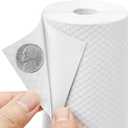 Cabinet Shelf Liner Peel and Stick: Self Adhesive Cabinets Paper - 15.7 in x 12 FT Non-Slip White Drawers Liners - Easy to Cut, Removable, PABUSIOR Cupboard Liner for Pantry Shelves, Countertops
