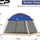 CAMPROS CP Screen House Tent 12 x 12 Ft Screened Mesh Net Wall Canopy | Shelter Gazebos for Patios Outdoor Camping Activities