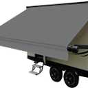Dulepax RV Awning Fabric Replacement(16'2" Fabric) Heavy Duty 16 oz Vinyl Fabric Awning for Camper, Universal Camper Awning Replacement for All Trailer Awning Brands Grey