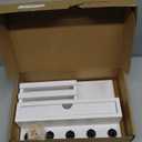 Key Holder Wall Mount, Mail Holder with Storage Drawer and 5 Key Hooks for Coat, Dog Leash, Home Decor Rack, House Accessories, Entry Way Organizer (Standard - 11.8 Inch, White)