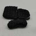 3 Pcs Puffy Makeup Bag Quilted Cosmetic Pouch for Women Cute Checkered Travel Toiletry Bag Puffer Makeup Organizer Purse Pouch Preppy Pencil Case with Zipper (Black)