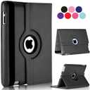 Vultic Rotating Case for iPad Pro 12.9 inch [1st/2nd Gen 2015/2017], 360 Degree Stand [Auto Sleep/Wake] Folio PU Leather Smart Cover (Black)