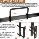 Metal Bed Frame Mattress Slide Stopper(H5.2) 4Pcs Keeping Mattress from Sliding for Foot of Adjustable Beds