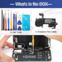 Earpiece Speaker for iPhone 12 Pro Max Ear Speaker Replacement for iPhone 12 Pro Max Speaker Replacement Light Proximity Sensor Flex Cable Earphone Speaker Assembly with Tools