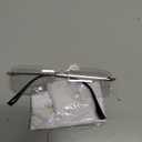 Rimless Bifocal Photochromic Reading Glasses Anti Blue Light Titanium Sunglasses Transition Reading Glasses (Silver)