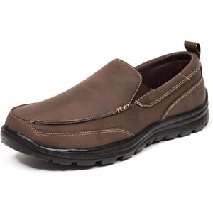 Deer Stags Men's Everest2 Updated Memory Foam Dress Comfort Casual Slip-on Loafer (12, Brown)