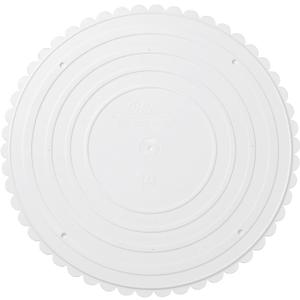 Wilton Scalloped Edge Cake Separators For Tiered Cake, 14-Inch Seperator Plate, Wedding Cake Stand, Scalloped Edge Separator Plate (White)